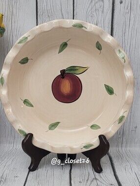 Vintage Garden Ridge Apple Ceramic Pie Dish
